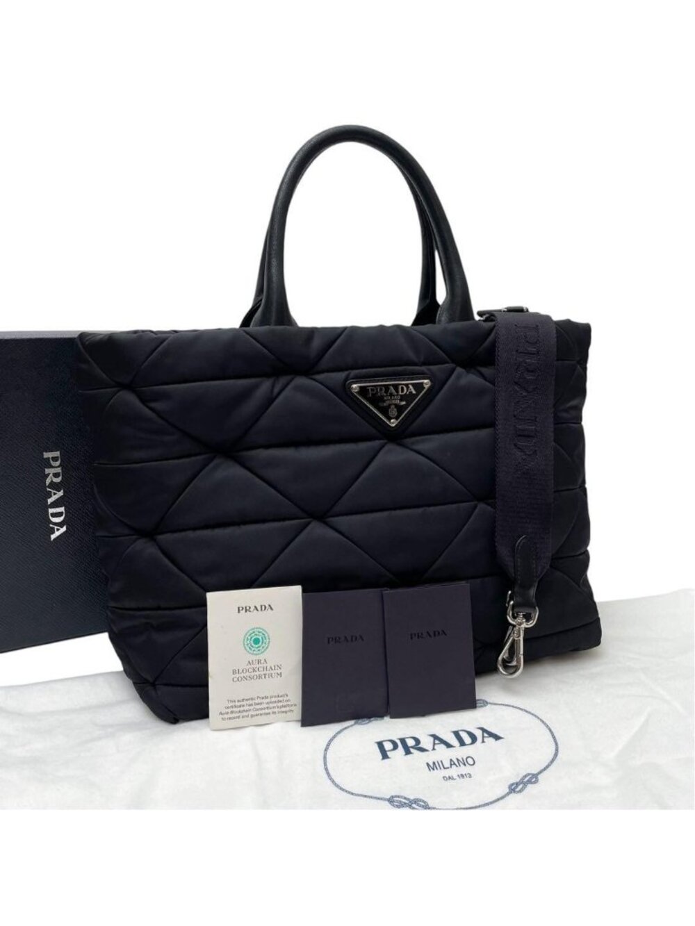 Prada Quilted Padded 2-Way Bag